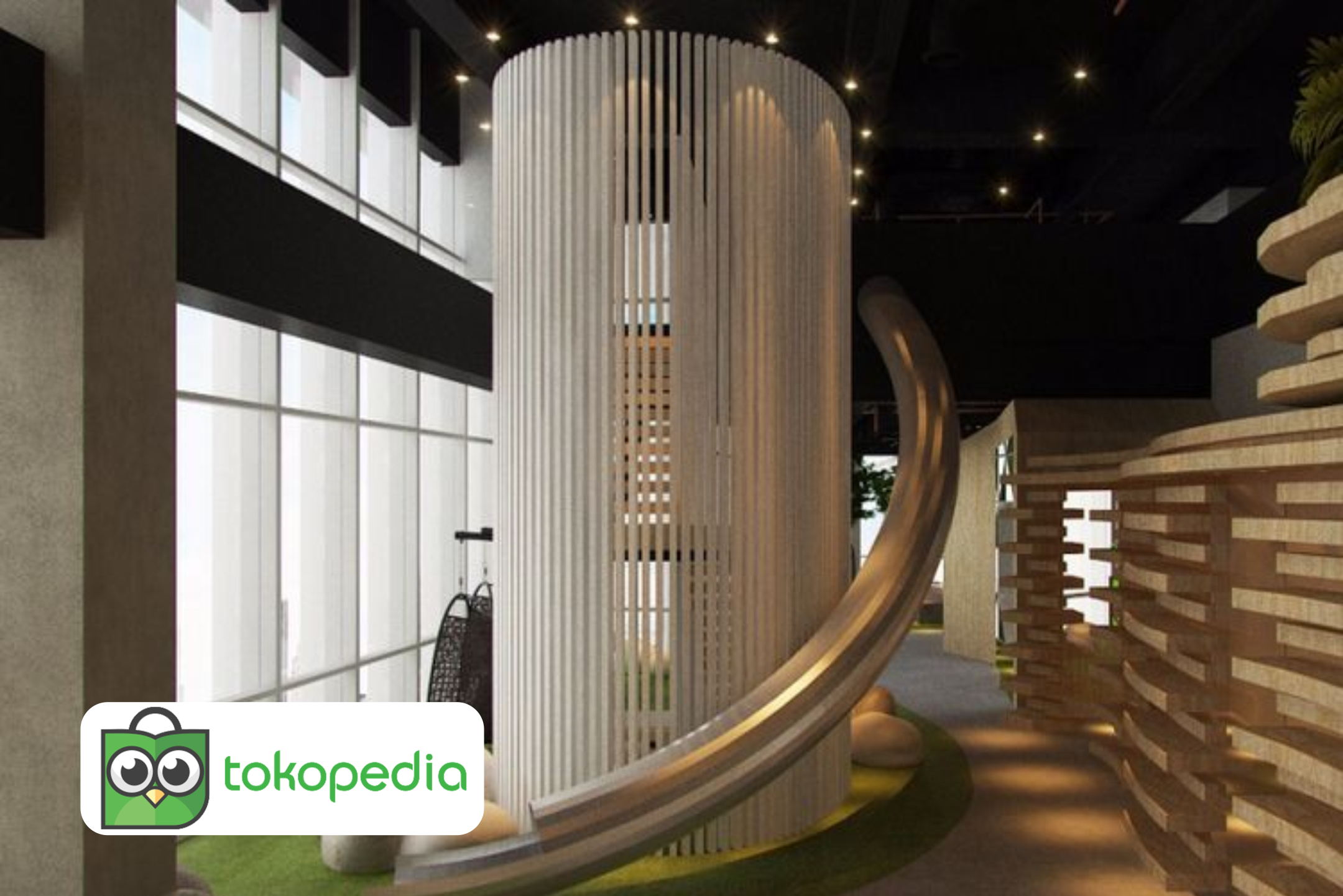 Design Interior Kantor Tokopedia Jakarta menggunakan Design Interior Minimalis Modern